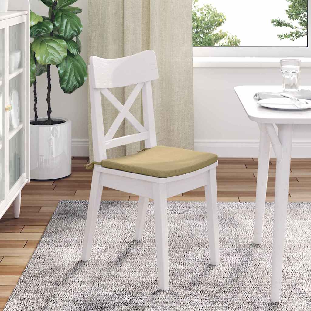 Sitzkissen 4 pcs Hellgrau 40 x 40 x 3 cm Cordstoff