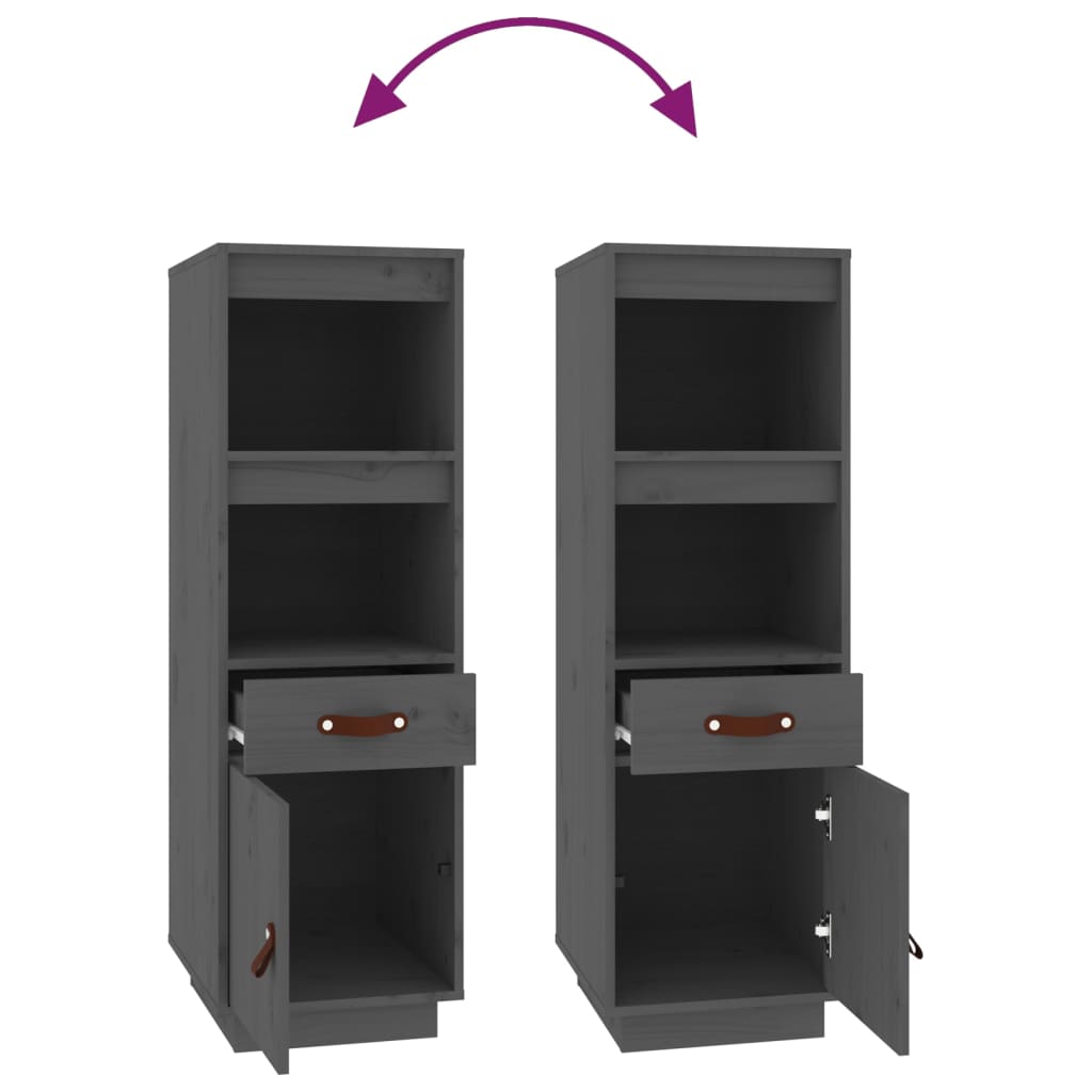 Highboard 34x40x108,5 cm Massivholz Kiefer