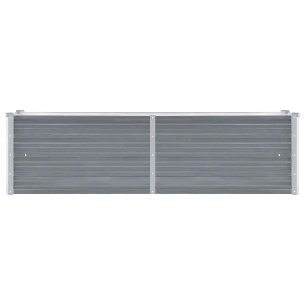 Hochbeet 160 x 80 x 77 cm Verzinkter Stahl Grau