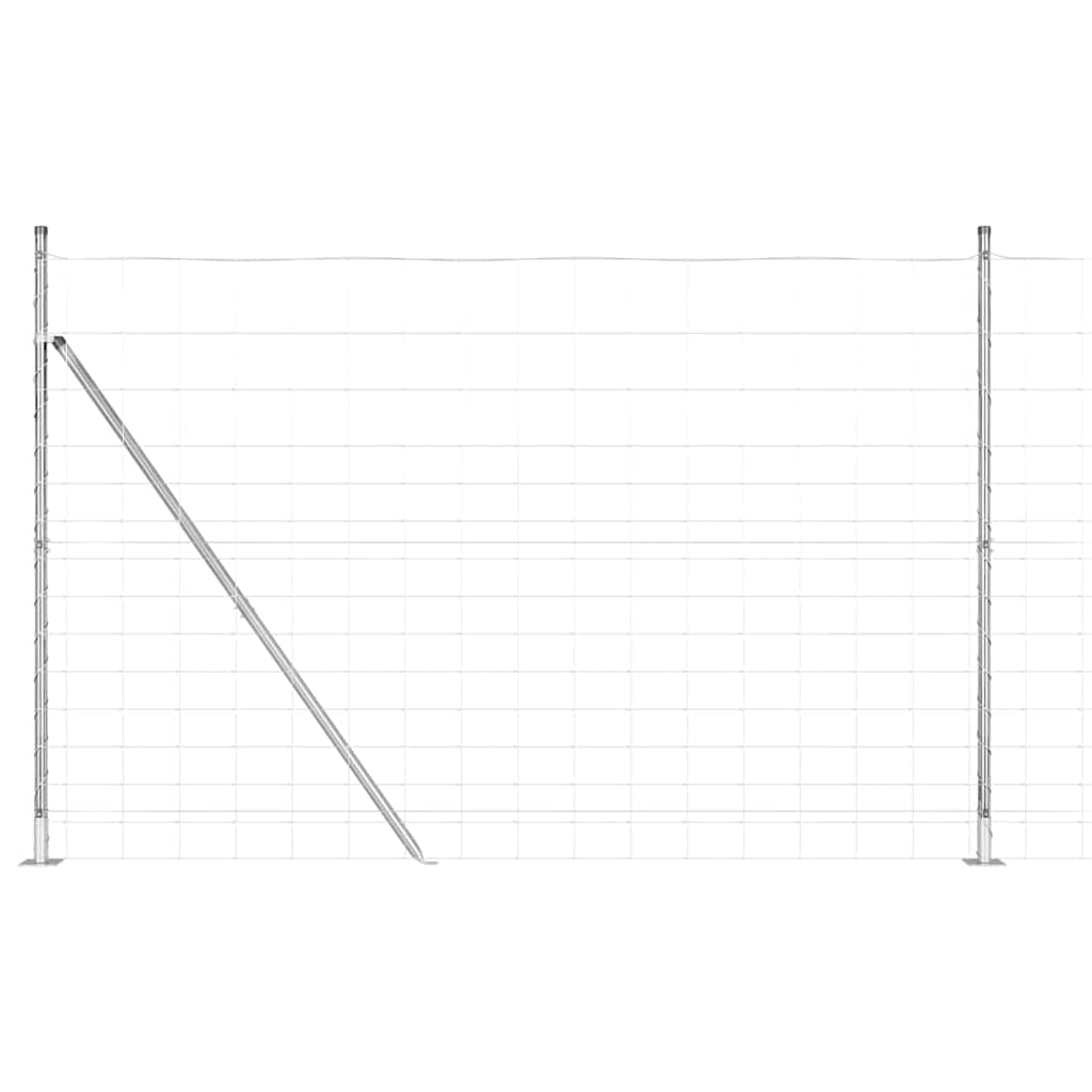 Ground Fix Geschweißter Drahtzaun 25 x 0,8 m Silber Netz