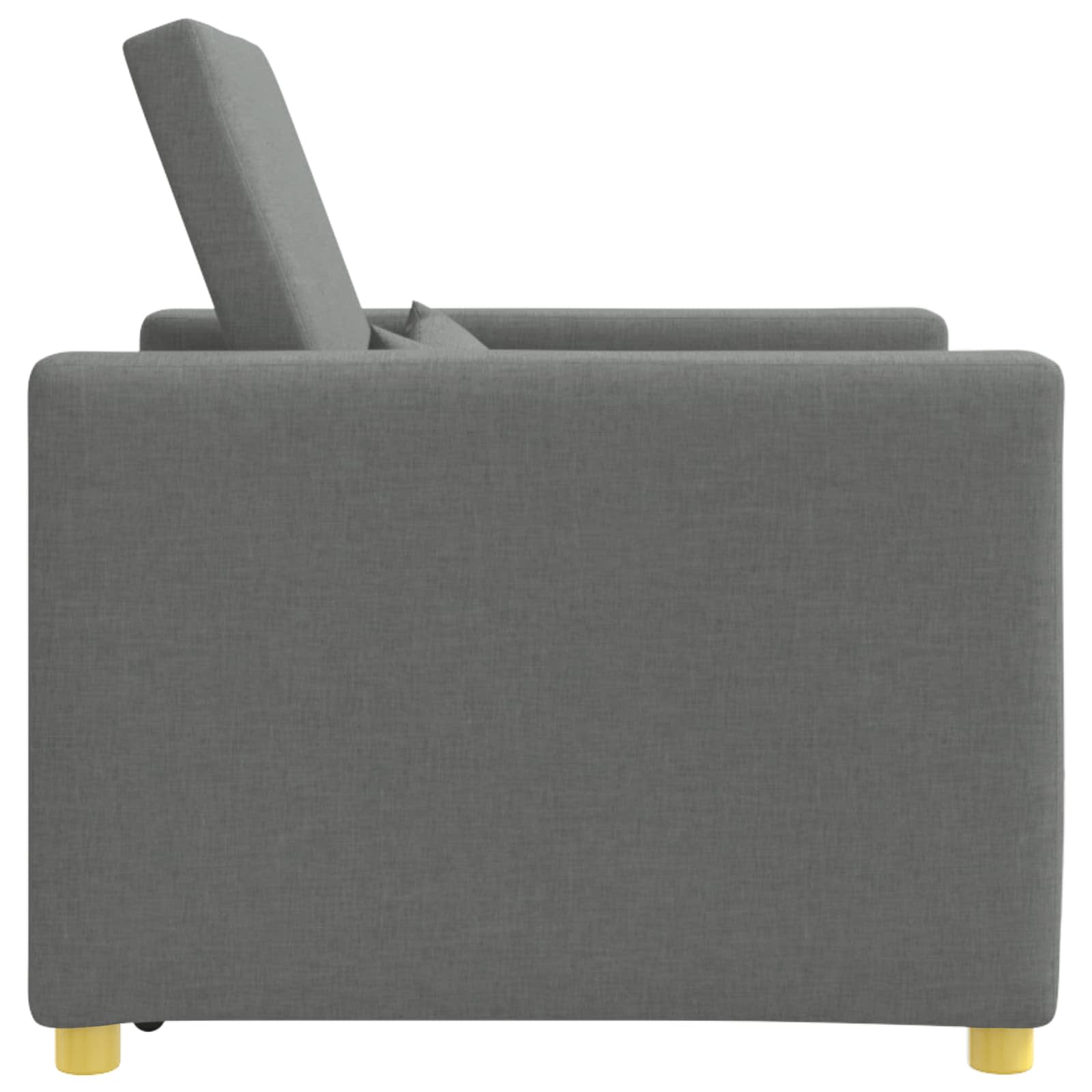 Ausziehbare Schlafcouch Einzel Hellgrau 90 x 165 x 87 cm Stoff