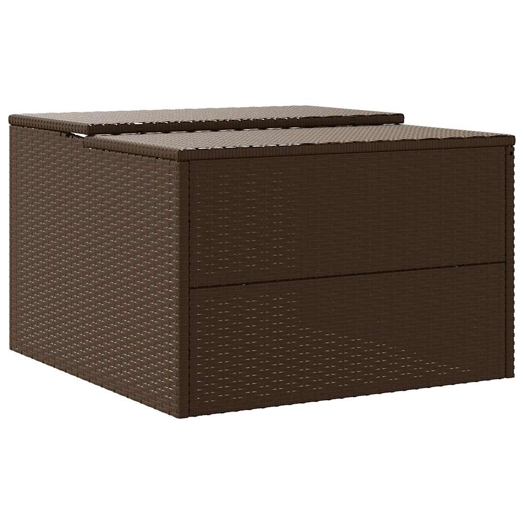 Mähroboter-Garage Schwarz 86x90x52/57 cm Poly Rattan