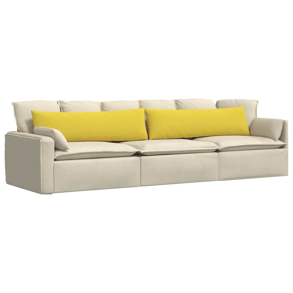 Sofakissen 2 pcs Hellgrau 50 x 30 cm Stoff