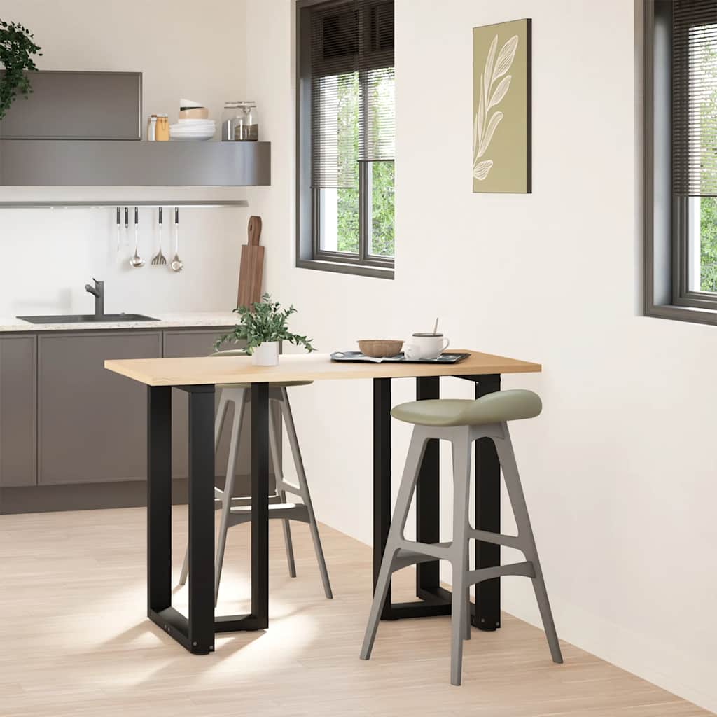 Couchtischbeine T-Form 2 Stk. Schwarz 30x25x(30-31) cm Stahl