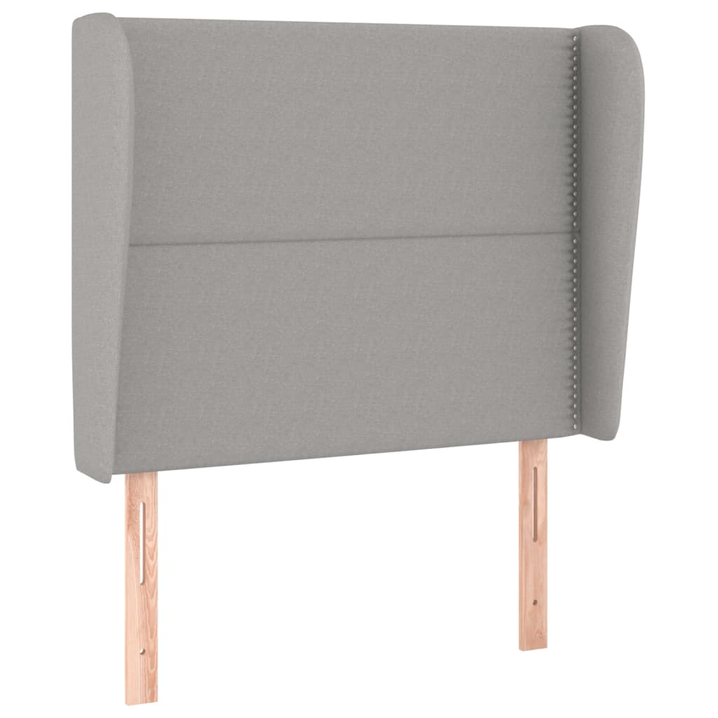 Kopfteil mit Ohren Dunkelgrau 83x23x78/88 cm Stoff