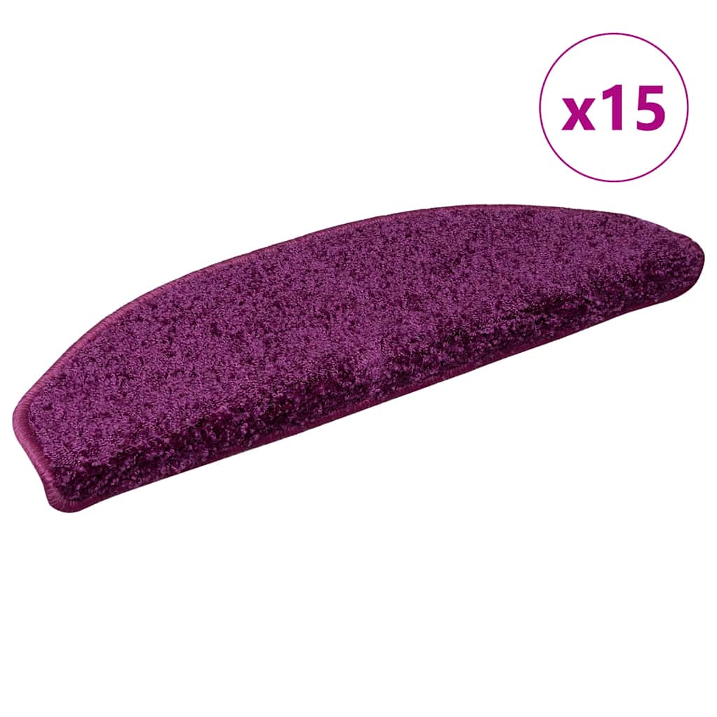 Stufenmatten 15 Stk. 56x17x3 cm Grau Halbrund
