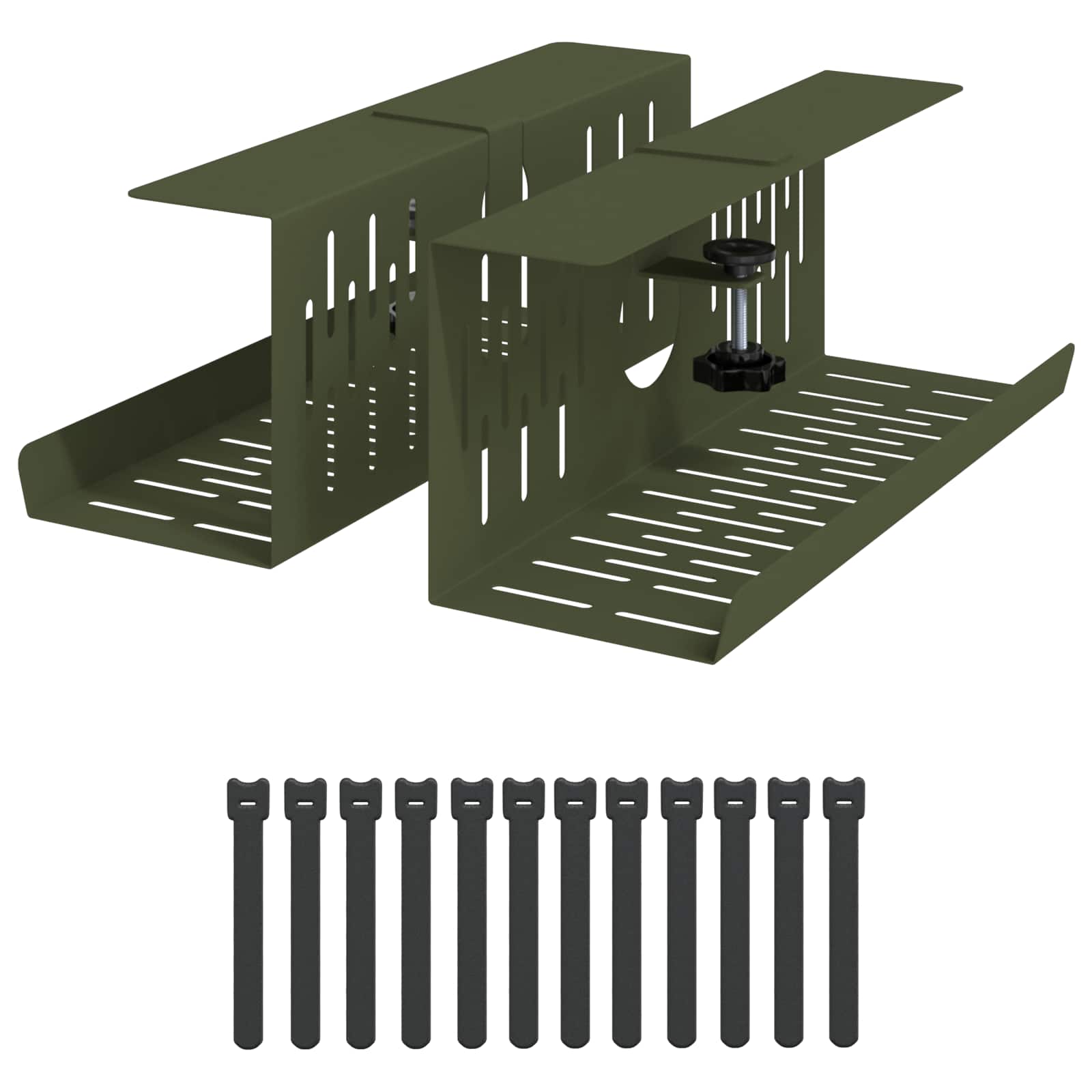 Unter dem Schreibtisch Kabelmanagement Tray 2 Stk. Anthrazit