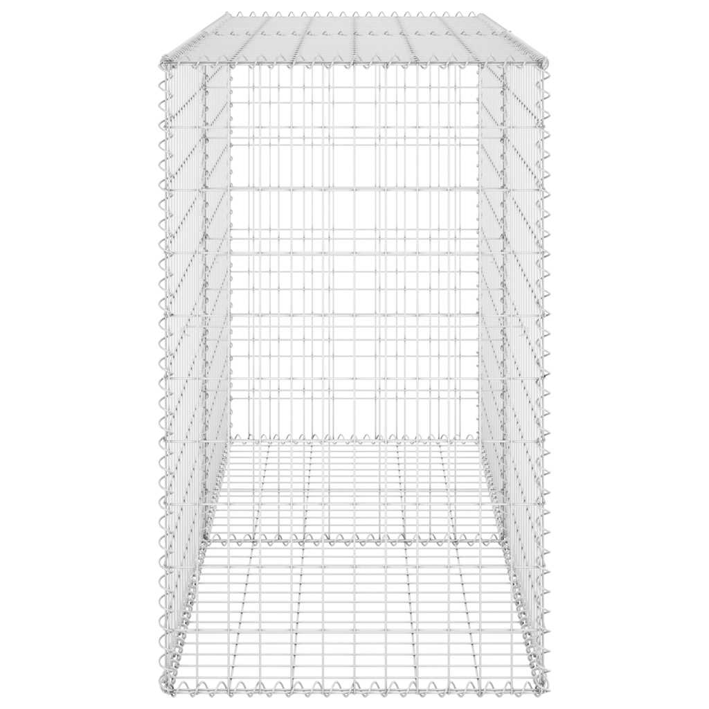 Gabionenwand mit Abdeckung Verzinkter Stahl 60x30x100 cm