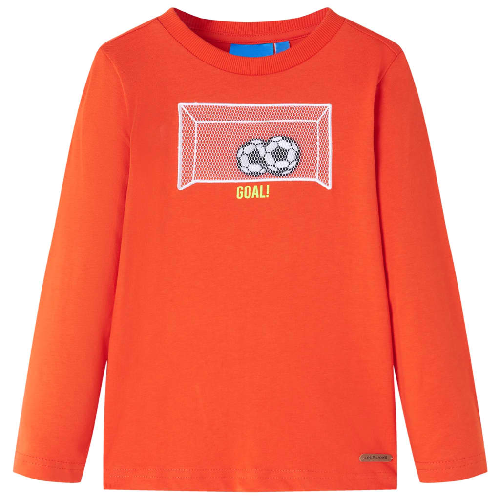 Kinder-Langarmshirt Hellorange 104