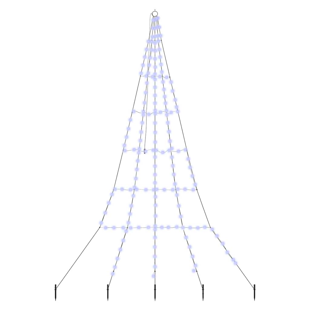 LED Weihnachtsbaum mit Erdspießen Warmes Weiß 182 cm Metall