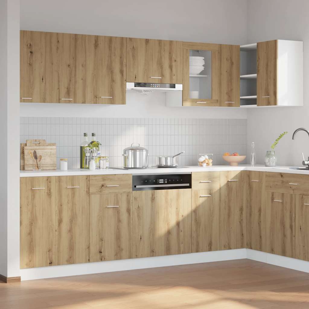 11-tlg. Küchenschrank-Set Lyon Altholz-Optik Holzwerkstoff