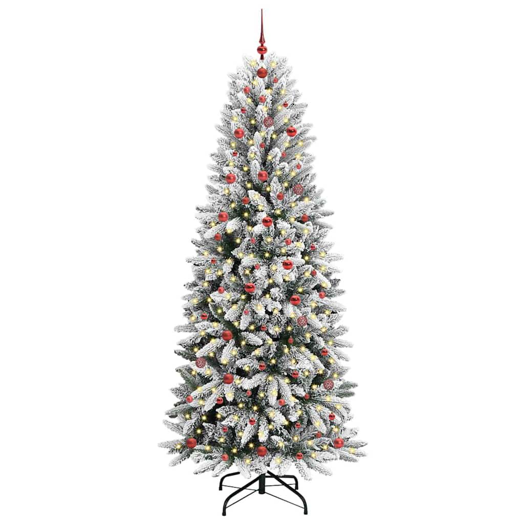 Künstlicher Weihnachtsbaum mit 150 LEDs mit Ständer Weiß 120 cm