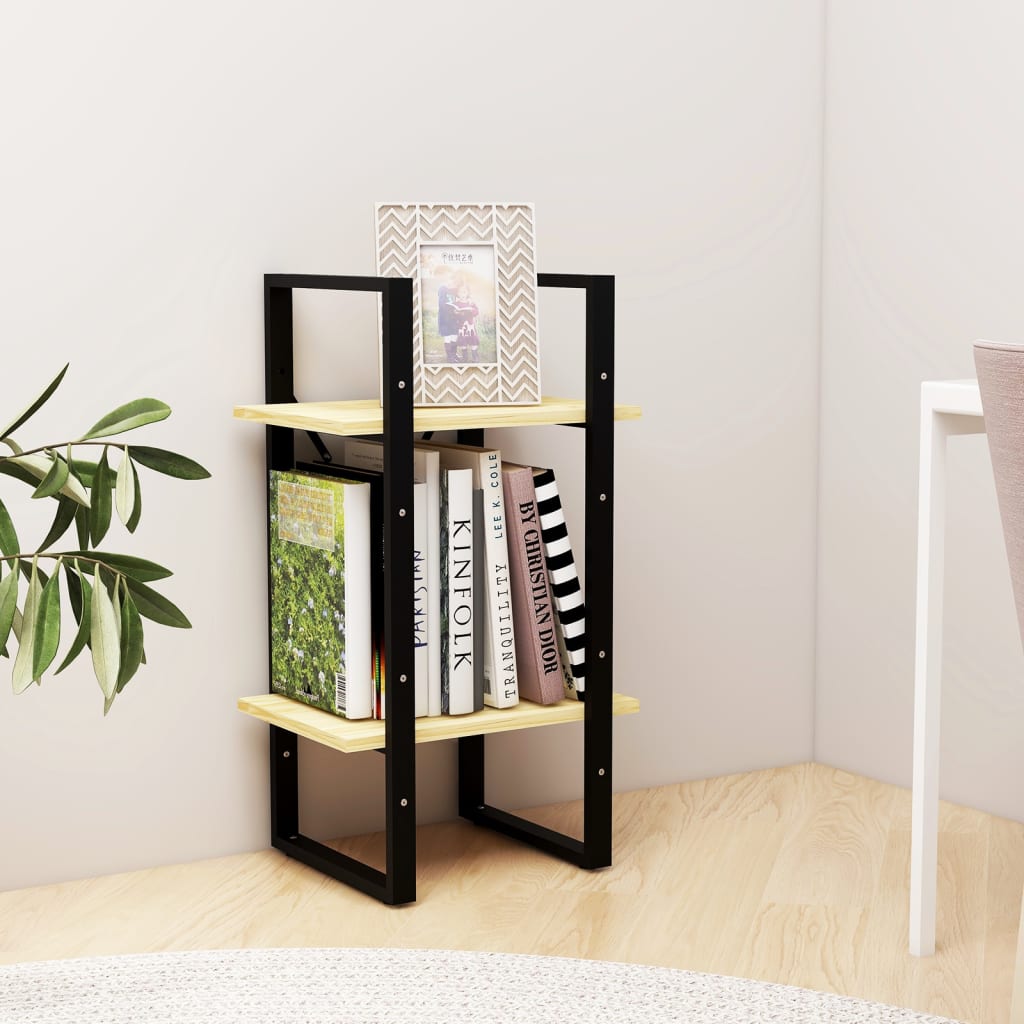 Bücherregal 2 Fächer Weiß 40x30x70 cm Holzwerkstoff
