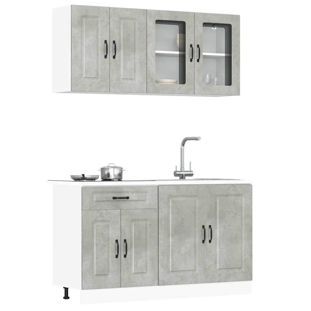4-tlg. Küchenschrank-Set Kalmar Weiß Holzwerkstoff
