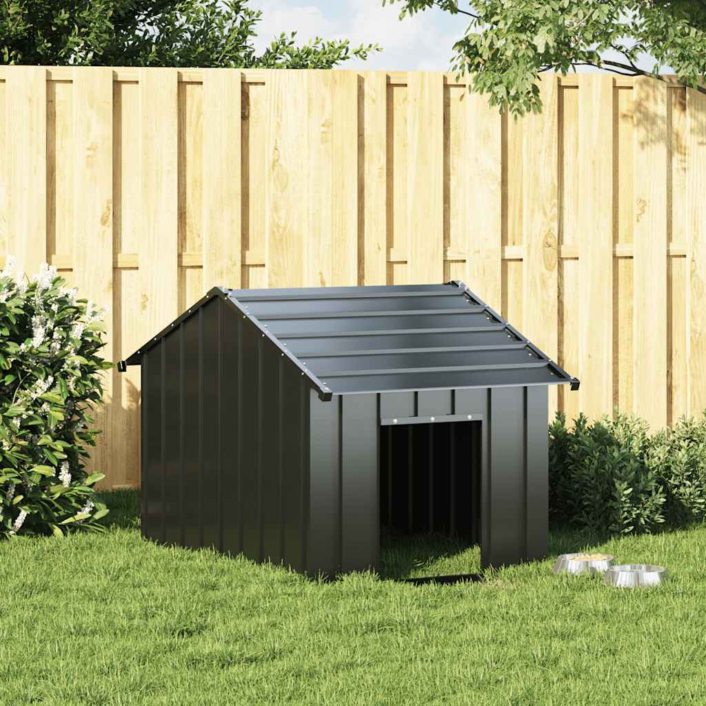 Hundehütte mit Dach 85x107x81 cm Verzinkter Stahl