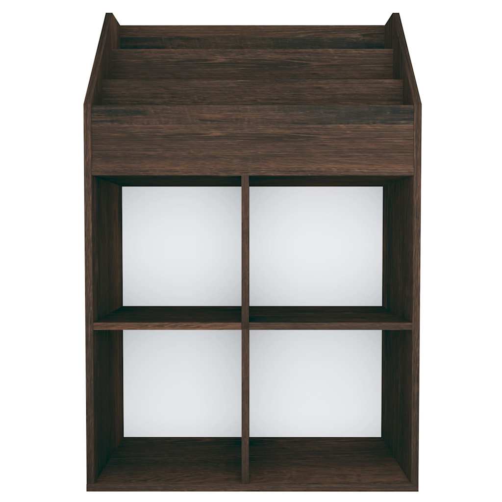 Kinder-Bücherregal Braun Eichen-Optik 71x30x114cm Holzwerkstoff