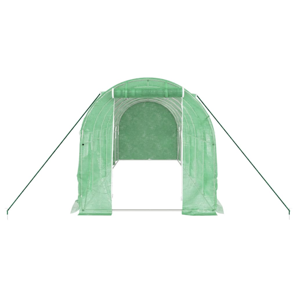 Gewächshaus mit Stahlrahmen Weiß 8 m² 4x2x2 m