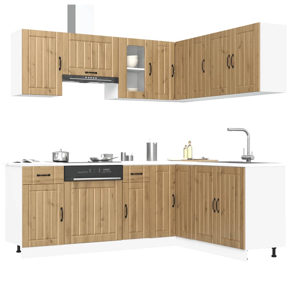 11-tlg. Küchenschrank-Set Lucca Weiß Holzwerkstoff