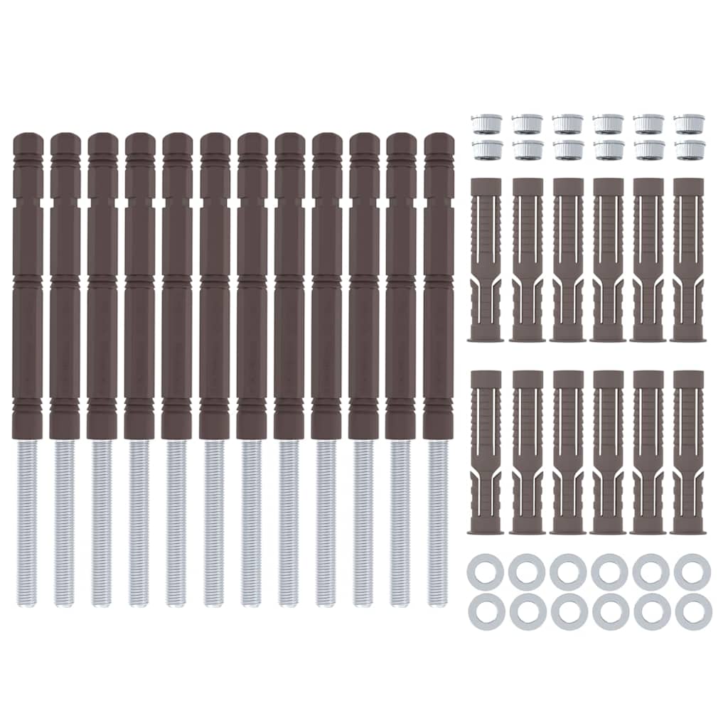 Schwebende Regalträger 12 pcs Beige Ø10 x 170 mm Stahl
