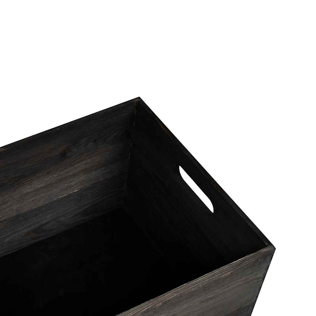 Holzkiste mit Deckel 40x30x13 cm Massivholz Kiefer