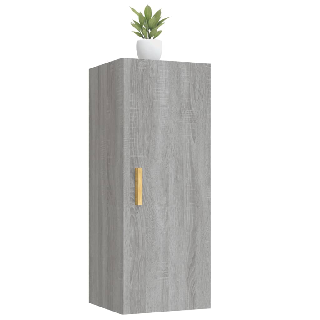 Wandschrank Betongrau 34,5x34x90 cm Holzwerkstoff