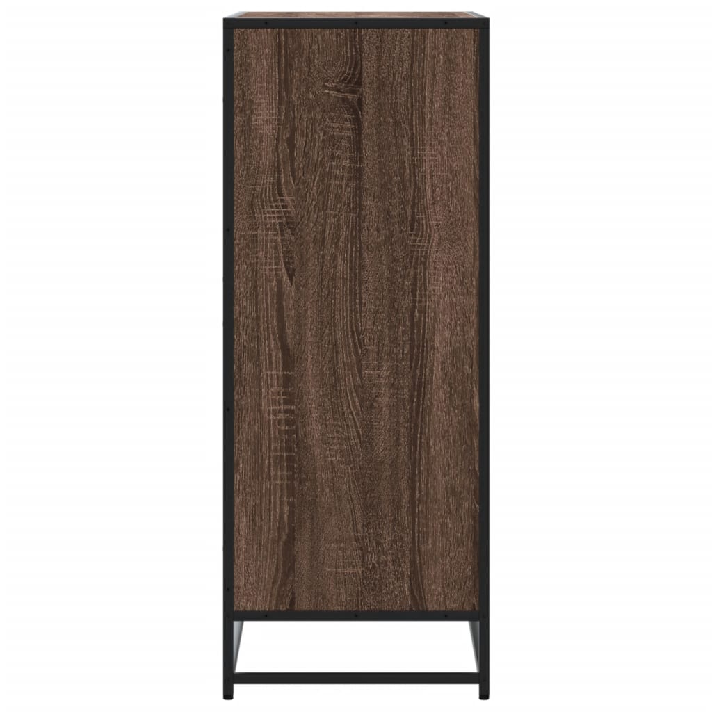 Schuhschrank Schwarz 75x38x97,5 cm Holzwerkstoff Metall
