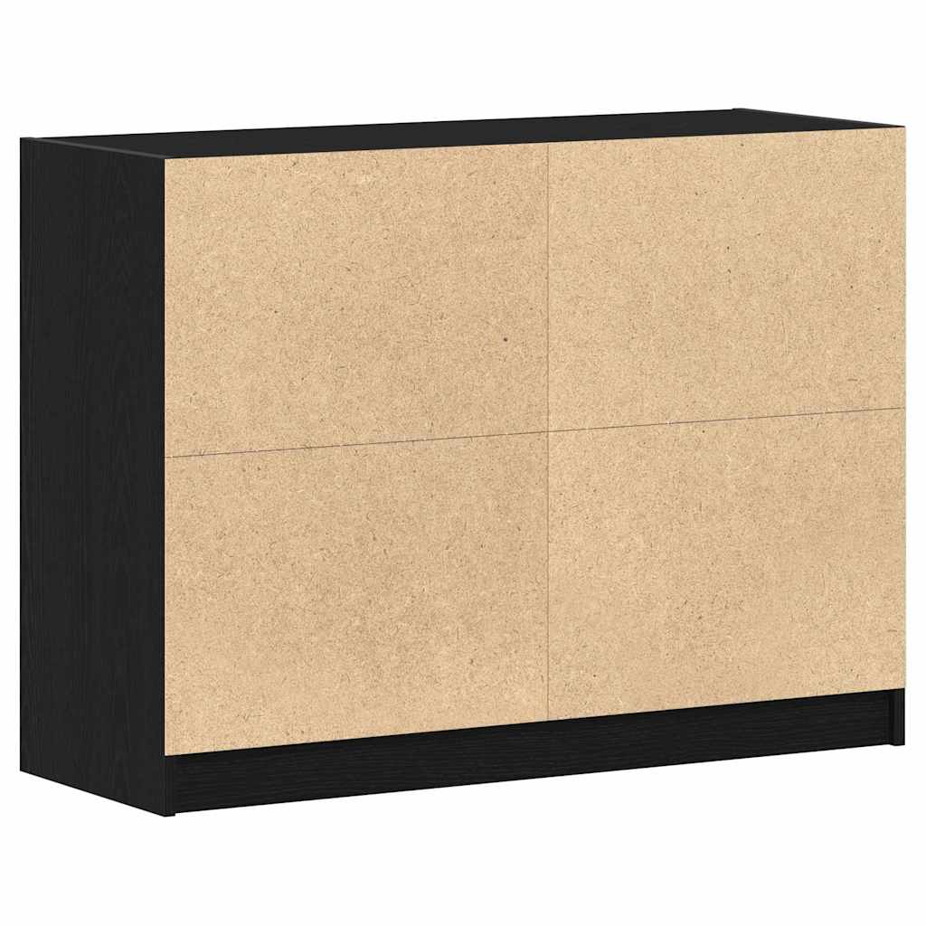 Bücherschrank mit Türen Weiß 204x37x75 cm Holzwerkstoff