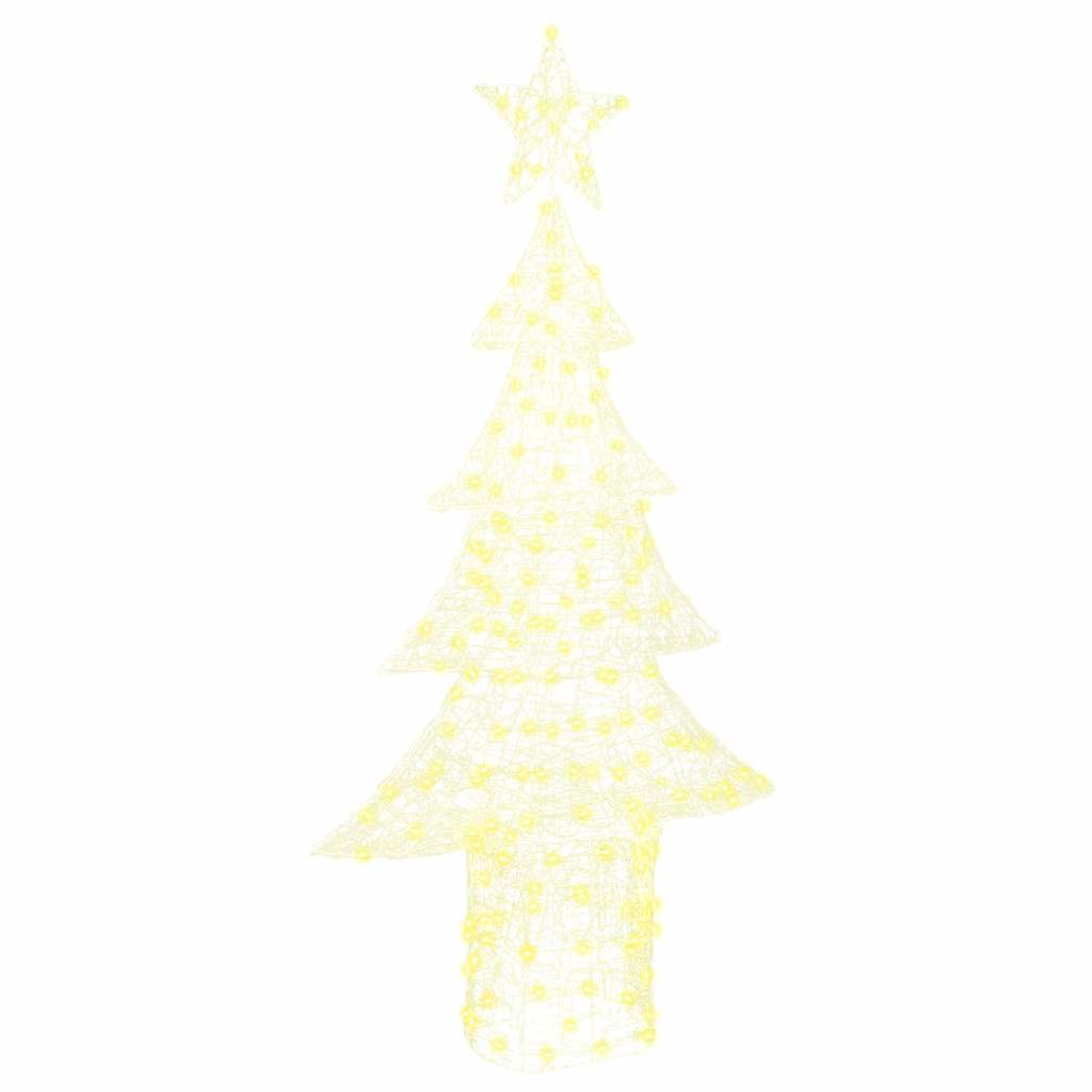 Weihnachtsbaum mit 100 LEDs Warmweiß 120 cm Acryl