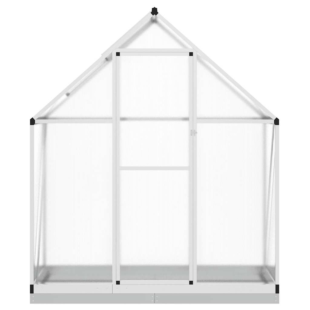 Gewächshaus mit Fundamentrahmen Silbern 169x114x202 cm Alu