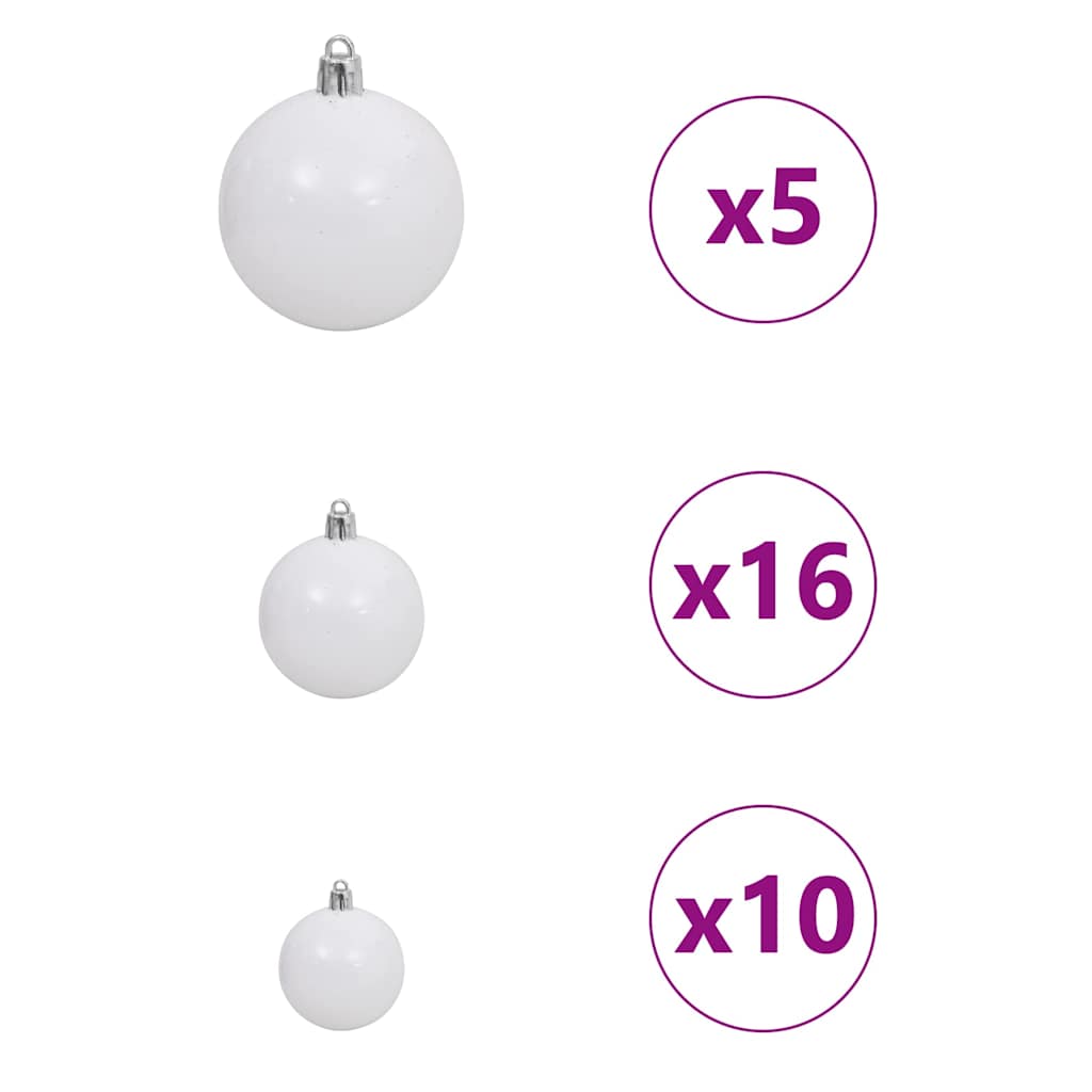 Künstlicher Weihnachtsbaum mit 150 LEDs mit Ständer Weiß 120 cm