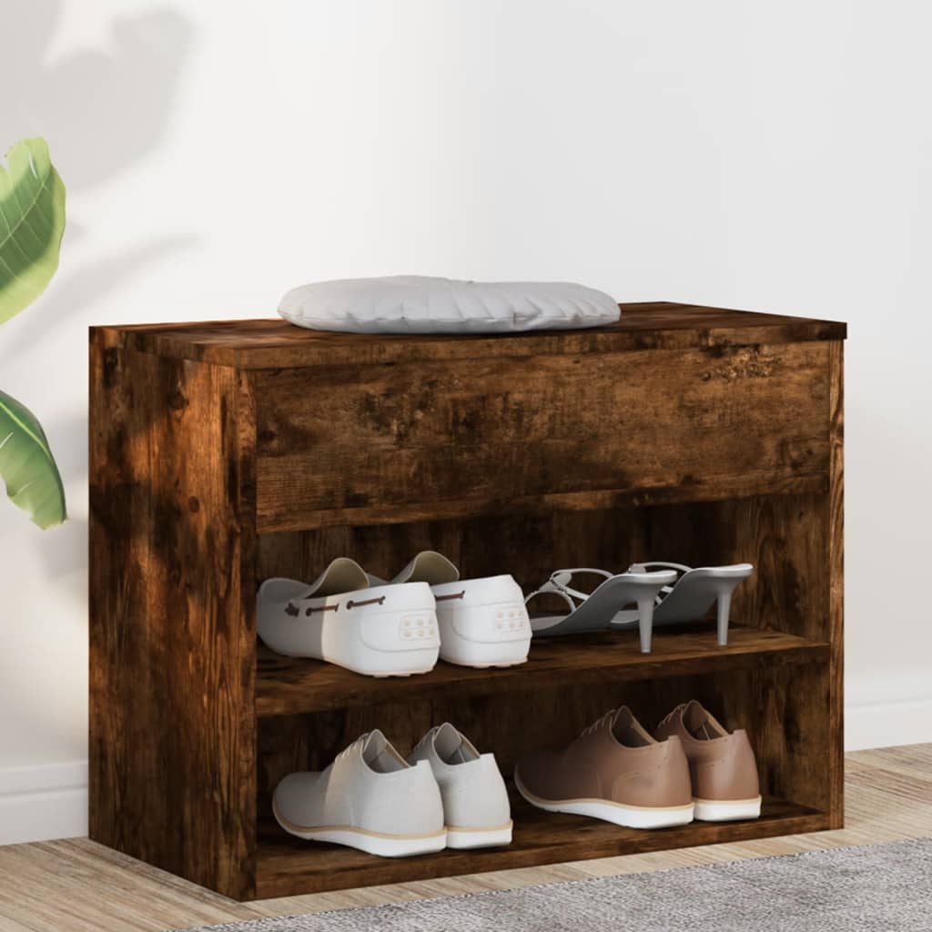 Schuhbank Weiß 60x30x45 cm Holzwerkstoff