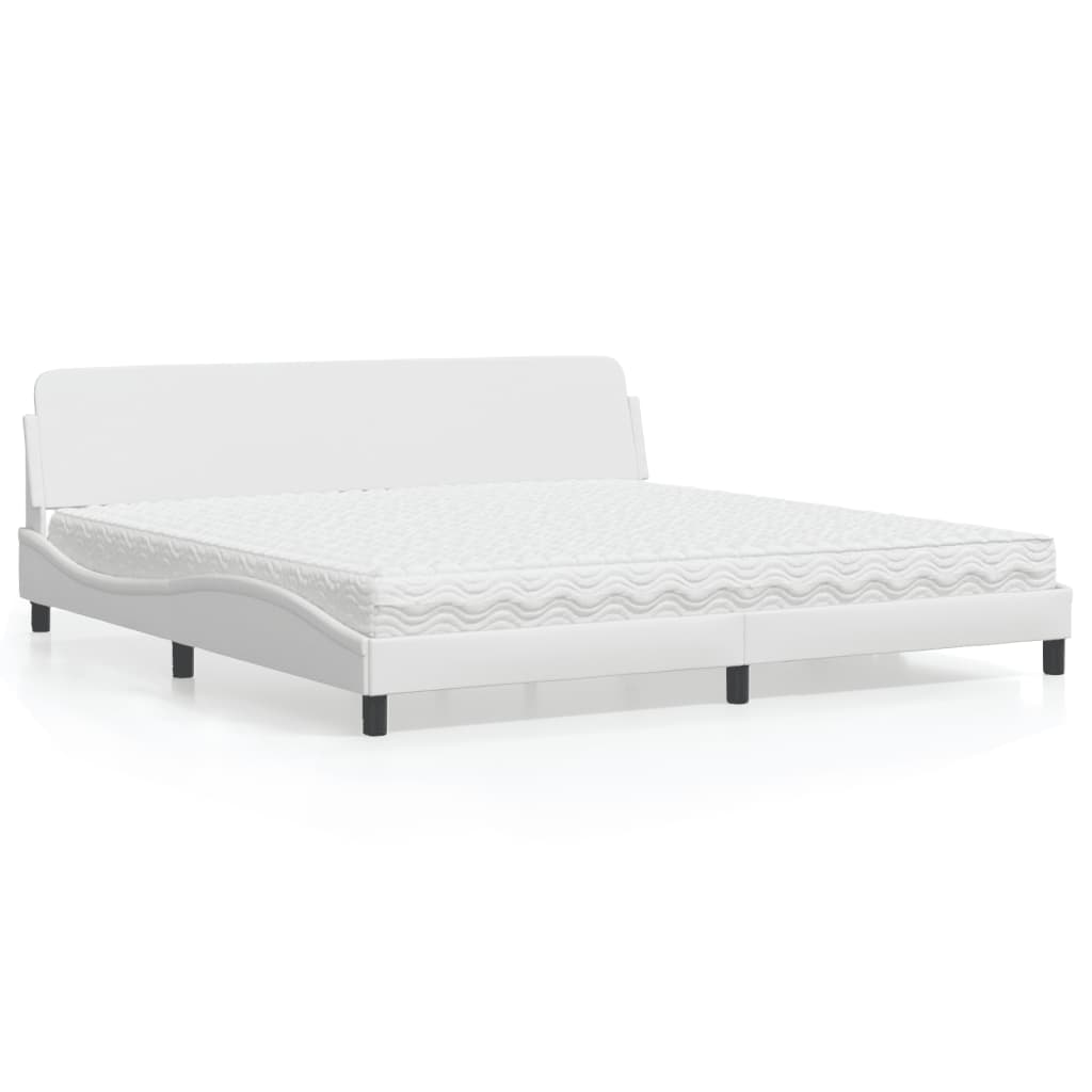 Bett mit Matratze "Dover" Schwarz 80x200 cm Kunstleder