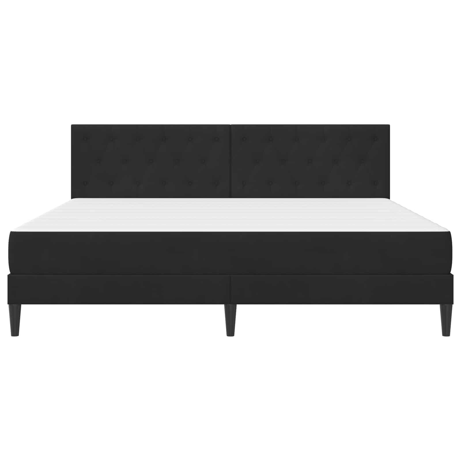 Bettgestell mit Matratze mit Kopfteil Hellgrau 80 x 200 cm Samt