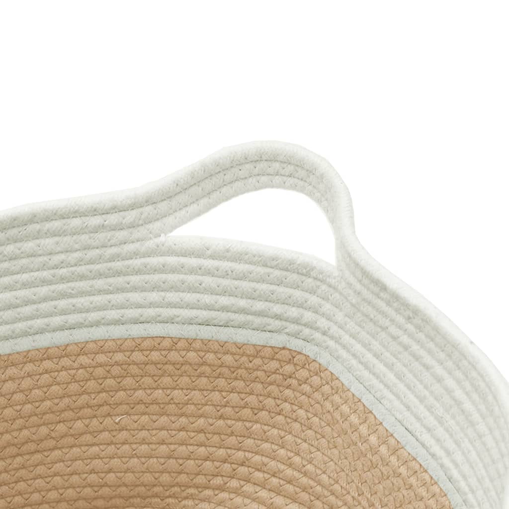 Aufbewahrungskörbe 2 Stk. Grau und Weiß Ø28x28 cm Baumwolle