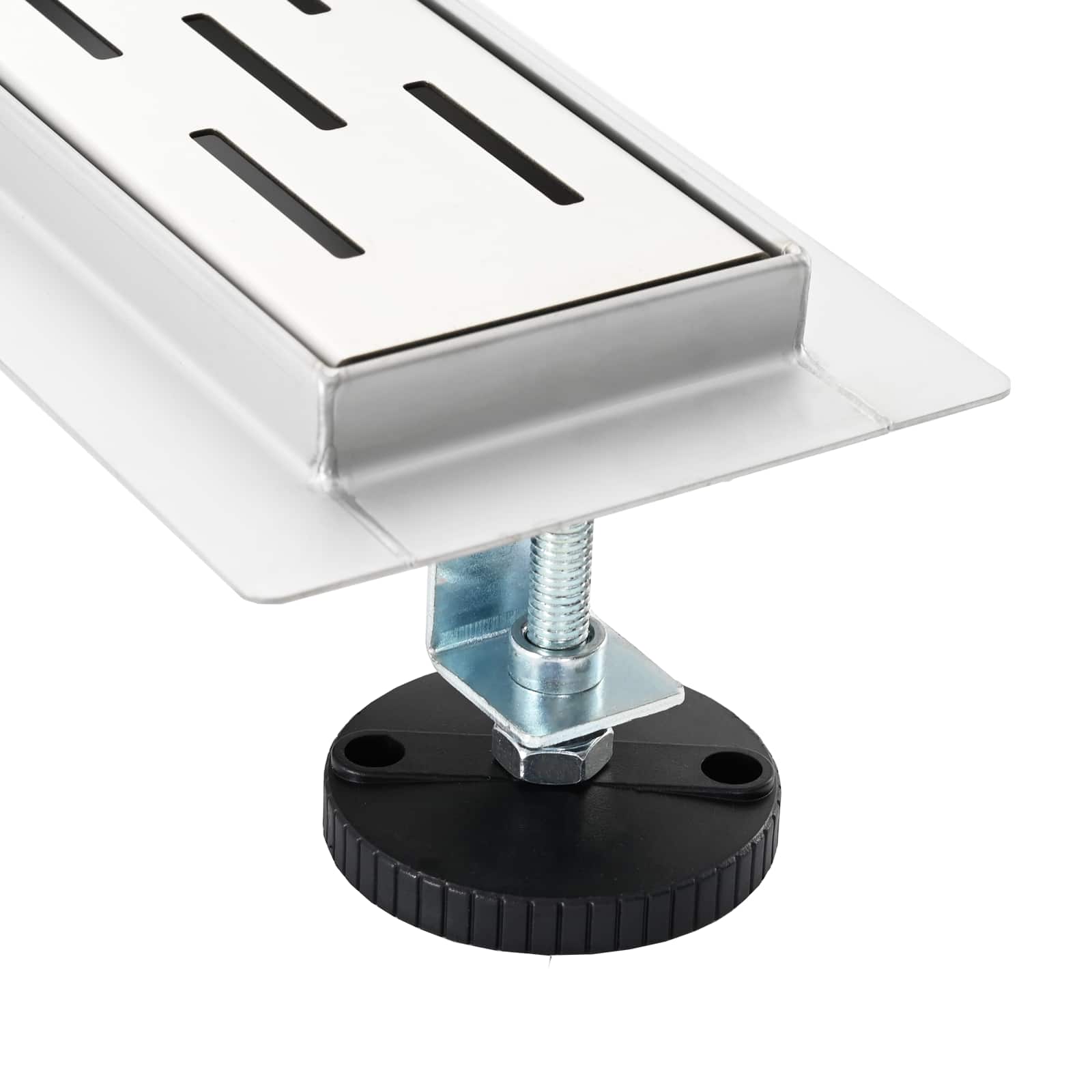Duschabfluss mit Glashülle und 360° Siphon Schwarz 50 cm