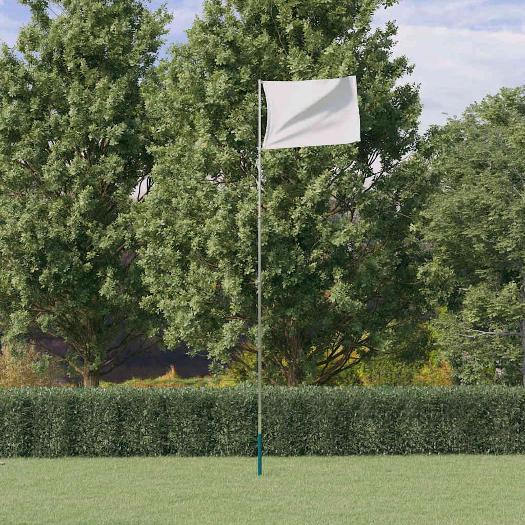 Fahnenmast Teilbar Silbern 6,08 m Aluminium