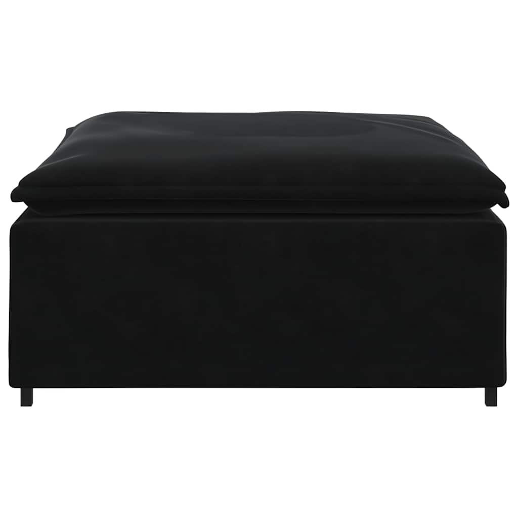 Modulares Sofa Endmodul mit Armlehne Kissen Blau 100 cm