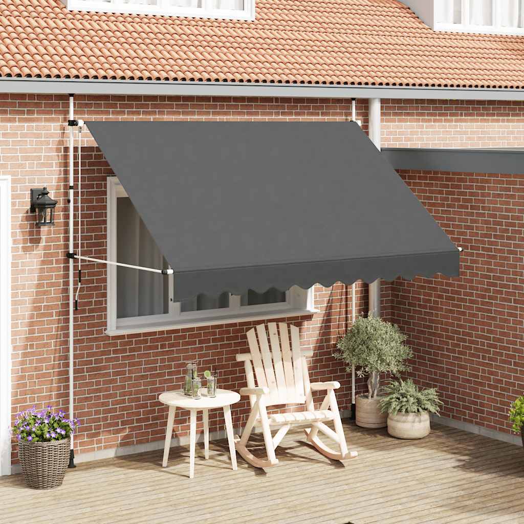 Einziehbare Markise Handbetrieben 150 cm Anthrazit