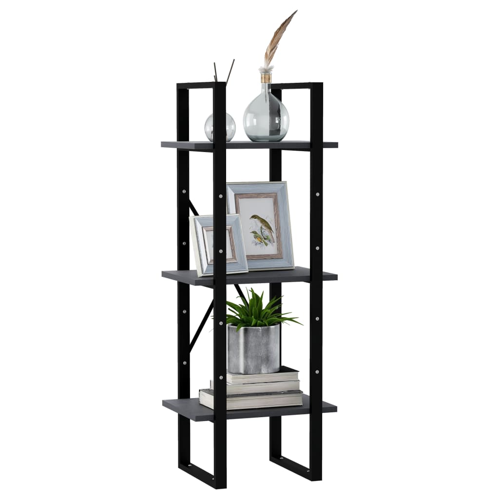 Bücherregal 3 Fächer Weiß 40x30x105 cm Holzwerkstoff