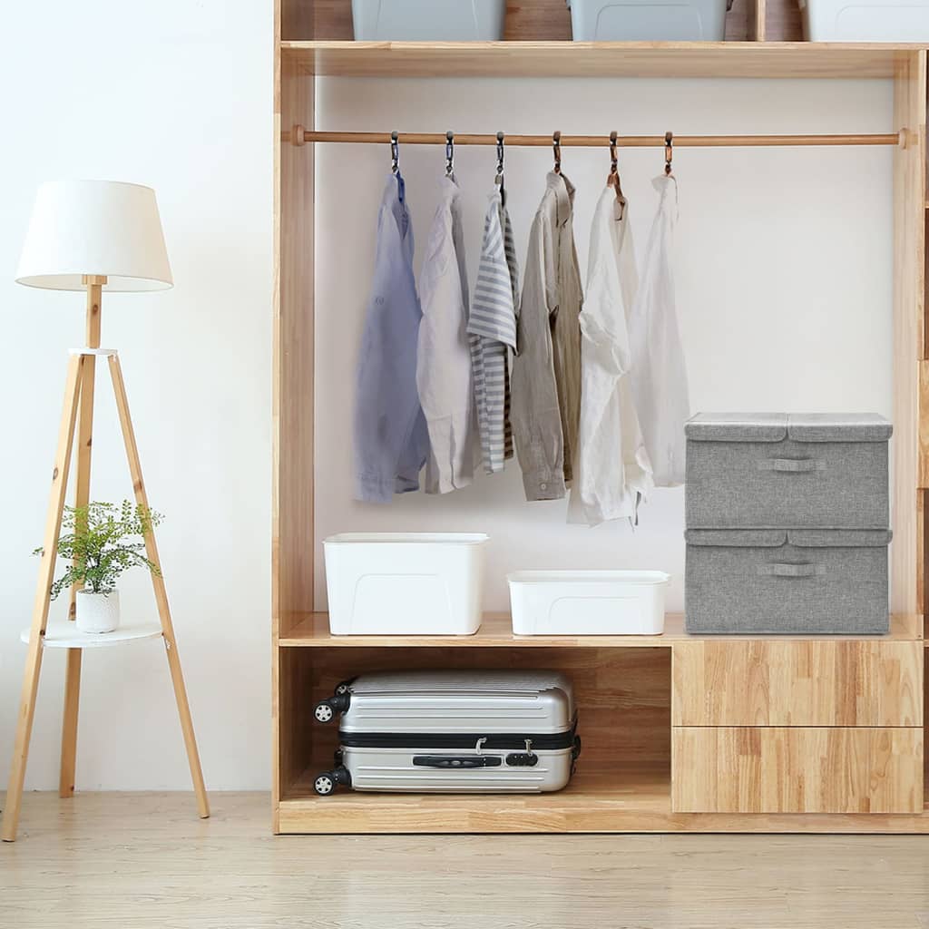 Aufbewahrungsbox Stoff 50x30x25 cm Anthrazit
