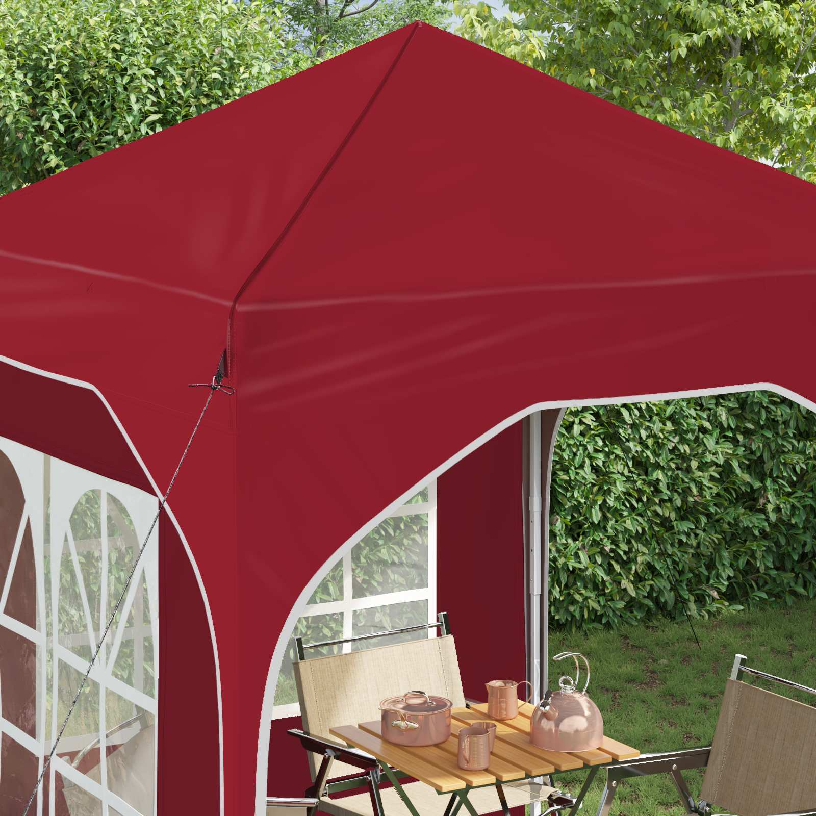 Pop-up Partyzelt 194 x 194 x 245 cm Creme