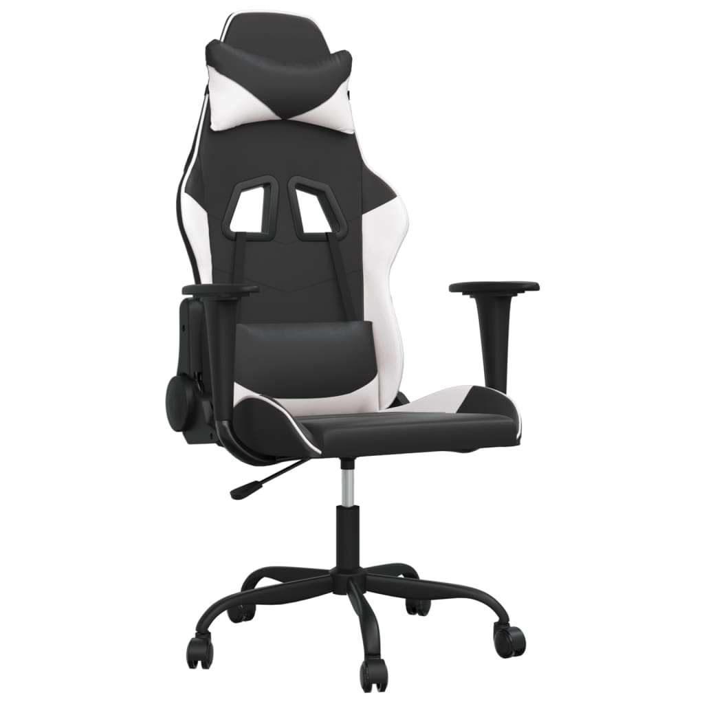 Gaming-Stuhl mit Massagefunktion Schwarz und Rot Kunstleder