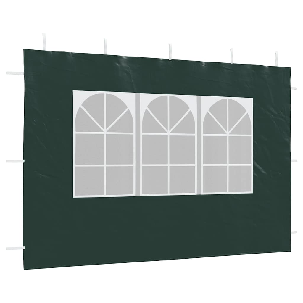 Party Zelt Seitenteil 2 pcs 300 x 195 cm Rot PE und Stahl