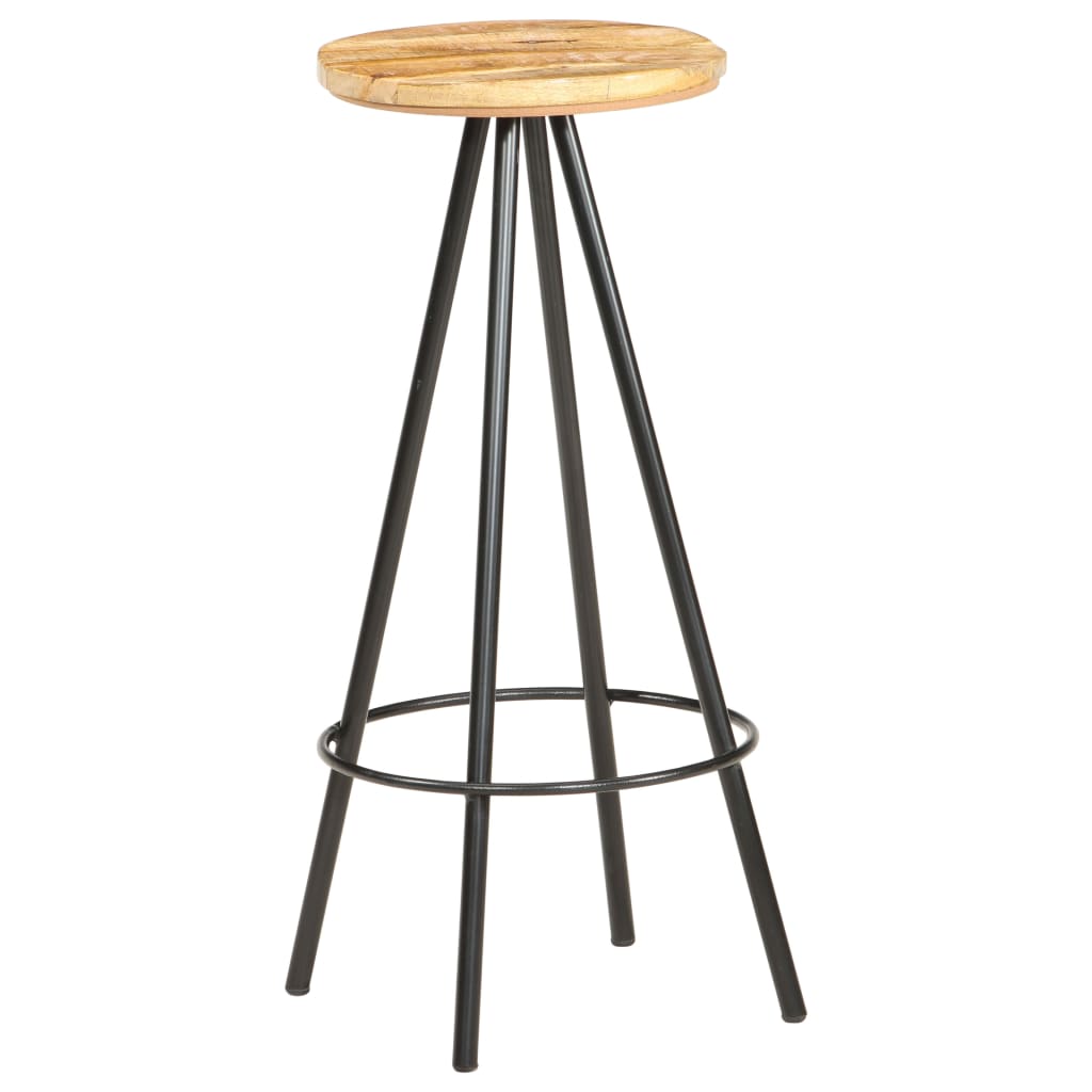 Barhocker 2 Stk. Massives Altholz