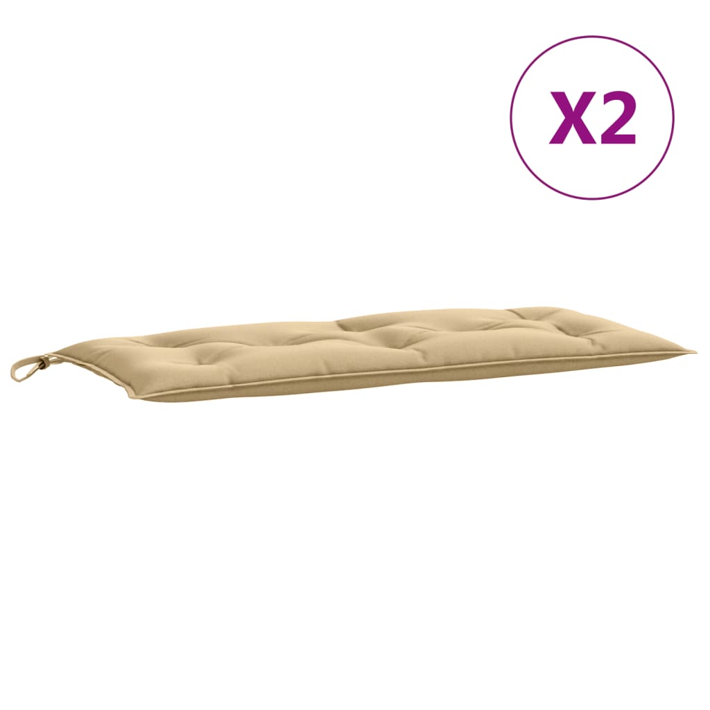 Gartenbank-Auflagen 2 Stk. Melange Anthrazit 100x50x7 cm Stoff