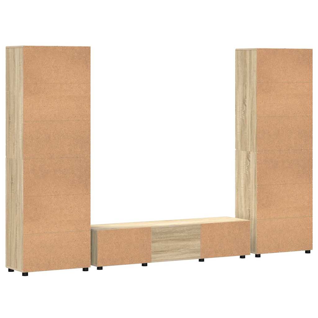 Highboard mit Regal FLORIN Weiß 60 x 35 x 182 cm Holzwerkstoff