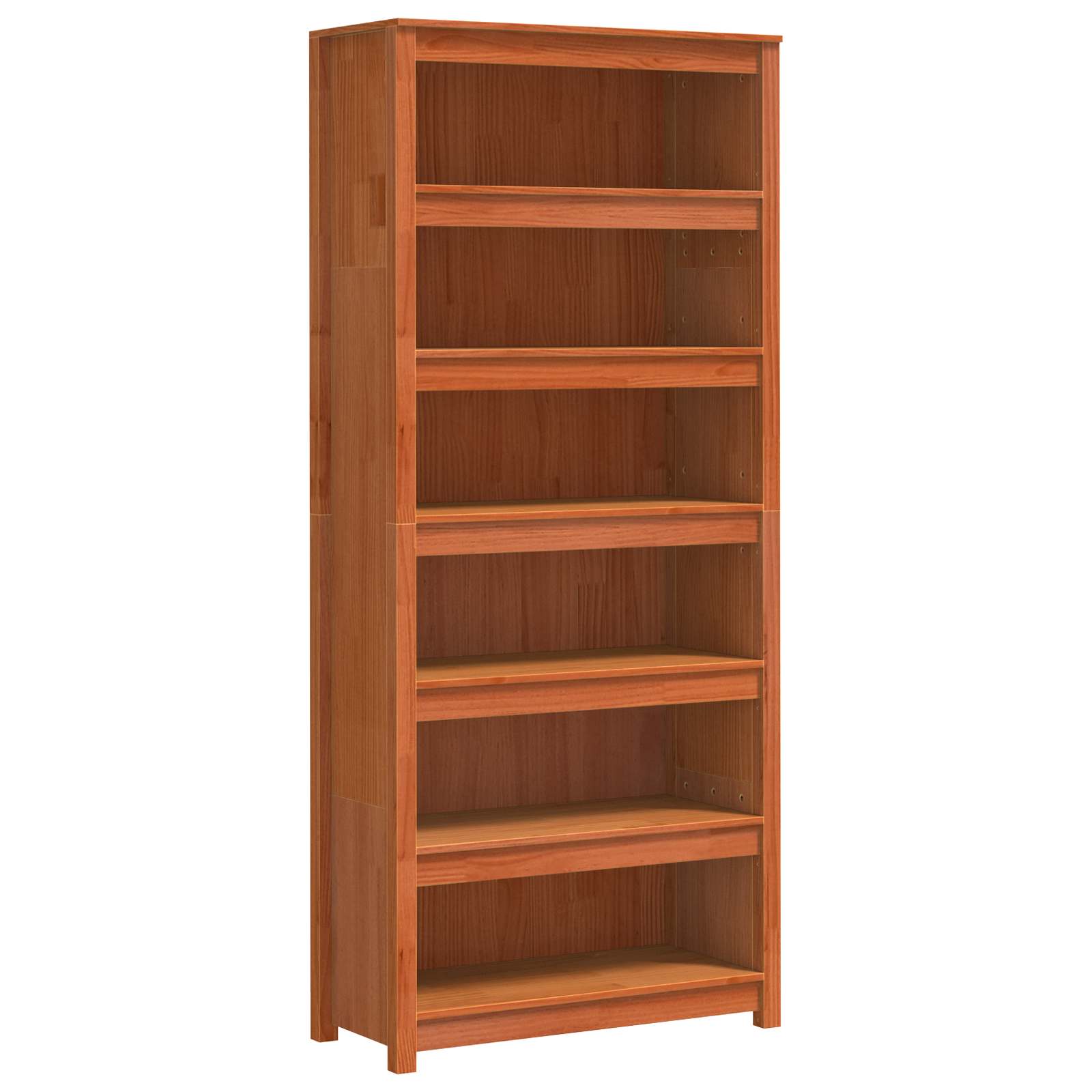 Bücherregal Grau 80x35x68 cm Massivholz Kiefer