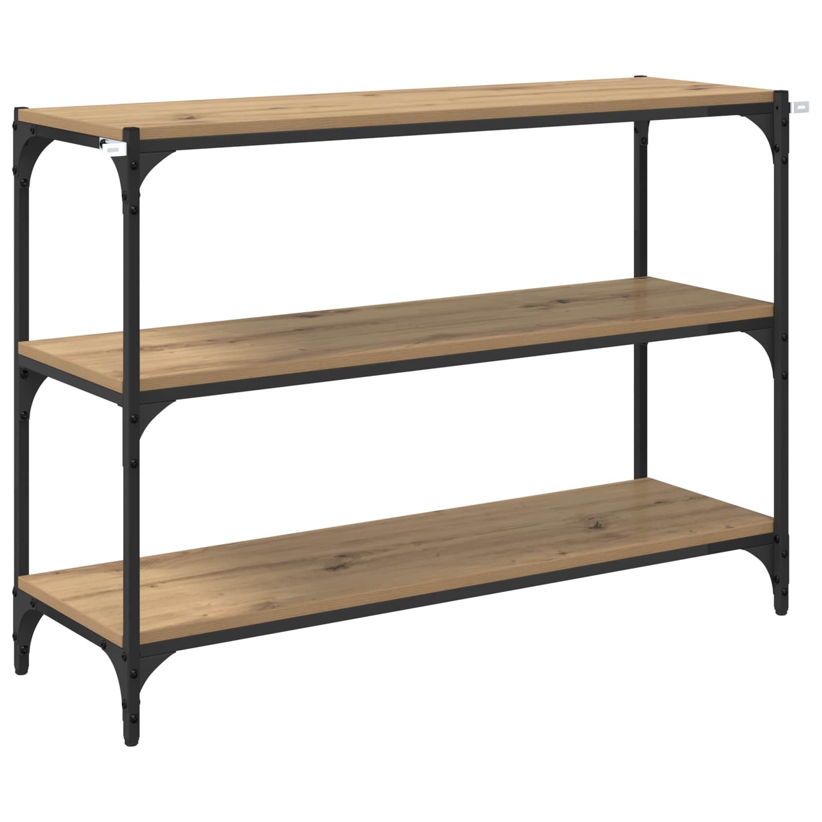 Bücherregal Schwarz 40x33x70,5 cm Holzwerkstoff und Stahl