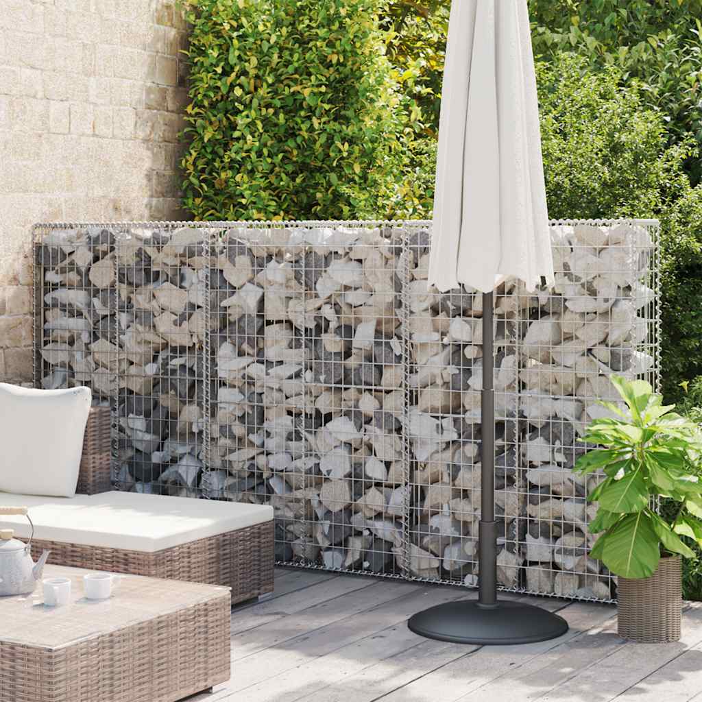 Steinkorb Gabione mit Deckeln Verzinkter Draht 100×30×30 cm