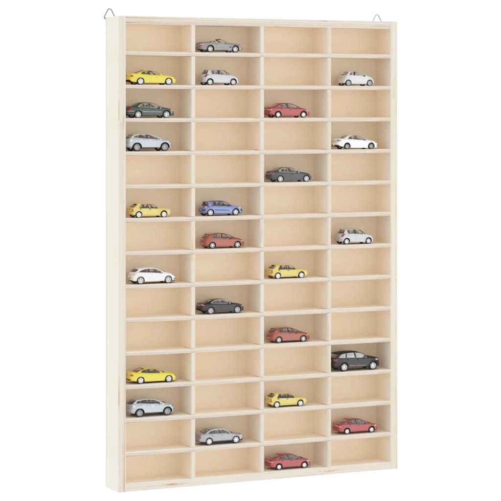 Sammlervitrine aus Holz mit 90 Fächern 50,5 x 4,5 x 79 cm